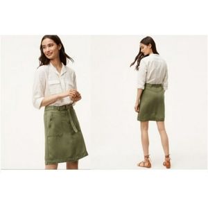 LOFT Olive Green Utility Mini Skirt size 4